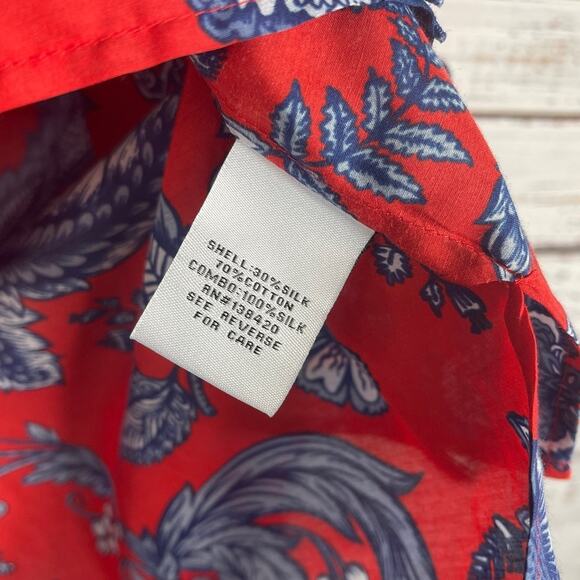 Etcetera Red and Blue Floral Blouse - Picture 6 of 9